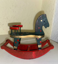 ANTIK Schaukelpferd bemalt