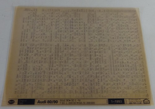 Microfich teilekatalog audi - audi, 80