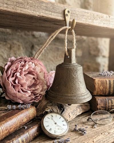 Alte bronze glocke mit patina - alte, bronze-glocke