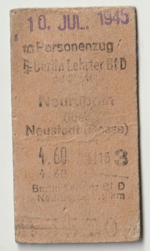 Alte fahrkarte berlin lehrter - fahrkarte,