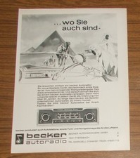 Seltene Werbung BECKER GRAND PRIX Autoradio - Wüste Kamele Karawane 1969