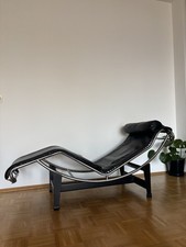 Cassina Liege Modell LC 4 Chrom  Leder Schwarz