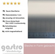 Edelstahl Blech Raute