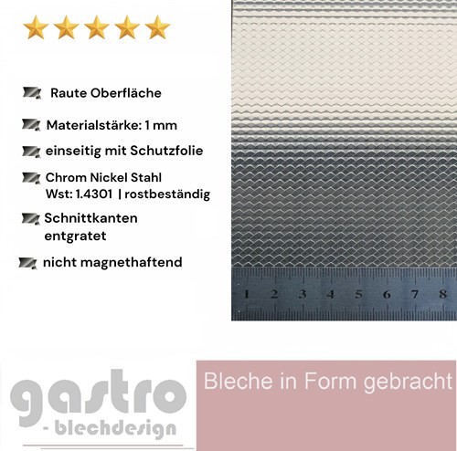 Edelstahl blech raute - edelstahl,