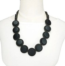 Holz Naturholz Kautschuk / Silikon / Gummi Kette Collier 65 cm