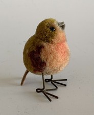 alter Wollvogel, Steiff, Wollminiatur, Drahtbeine, Vorkrieg