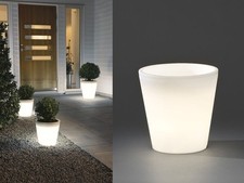 Beleuchteter Blumenkübel Outdoor LED Blumentopf Ø 37cm IP44 Terrassenbeleuchtung