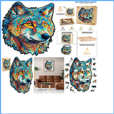 Holz Wolf Puzzle | 300 Teile | Geschenkbox