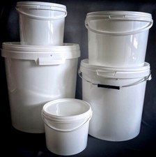 Eimer mit Deckel 3 5 10 15 20 30 L Weiß Aufbewahrung Lebensmittelecht Leereimer