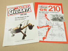 2 Prospekte Mini Giant GS210 Der kleine Riese  Der Minibagger für alle