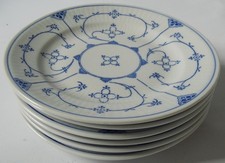 6 Kleine Teller IndischBlau Strohblume Porzellanfabrik Kalk in Eisenberg ⌀ 16 cm
