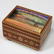 Schmuckdose Holzkästchen Souvenir aus Osteuropa (vermutl. Russland)