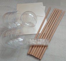 Acrylkugeln 10cm transparent mit Ösen, 7er Pack, Bastelset QVC, Weihnachtsdeko