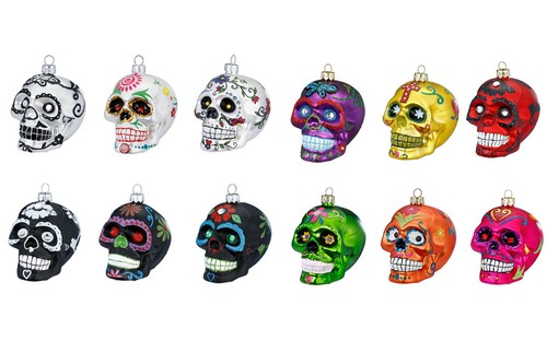 Totenkopf glas 9cm - glas,