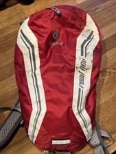 ❌ Deuter Road One Fahrrad Rennrad Rucksack Rot Aircontact Rain Cover Kettenfett