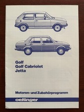 Prospekt / brochure Oettinger Volkswagen Golf & Jetta Tuning MY 1981-82