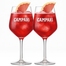 Campari Weingläser – 2er Set | Original Campari Aperitivo Gläser