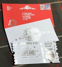 Lappland Reveal Bordkarte Ticket Einladung Weihnachtsmann personalisiert Einladungsschreiben