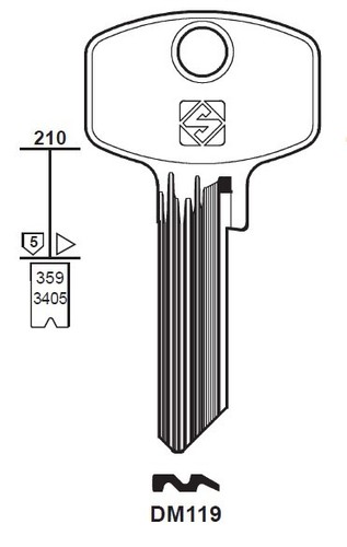 Silca dm119 schlüsselrohling - silca,