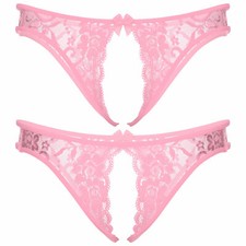 DE Herren Spitze Slips Transparent Unterwäsche G-String Erotik Dessous Unterhose