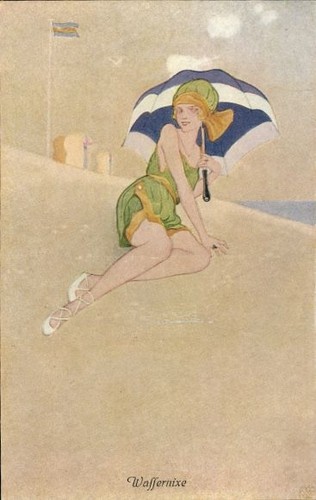Künstler wassernixe frau - künstler, wassernixe,