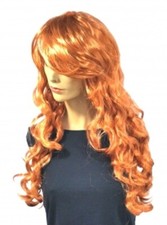 künstlich gelockte langhaar Perücke in Kupfer 
