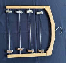 Rockbügel mehrfach Hosenbügel aus Holz Platzsparender Kleiderbügel 4 Stangen