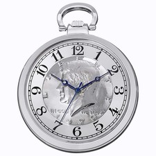 August Steiner Quartz Taschenuhr mit Kette und Box Kennedy gut lesbar CN012SS