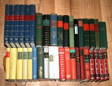 38 Bücher, Romane, Erzählungen, Klassiker, Werke in LEDER gebunden. Paket.