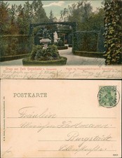 Burgstädt Gruss aus Park Herrenhaide, Promenaden-Irrgarten Sans-Souci 1904