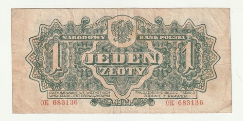 Banknote polen 1 zloty - polen,