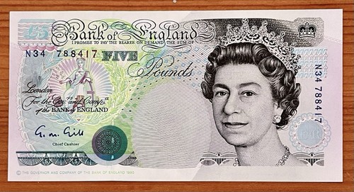 Bank england pounds - 5, 1990