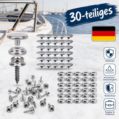 30er set druckknopf - set, schraube