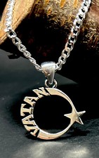 AY YILDIZ & Panzer Kette 925 Silber Vatan Göktürk Türkiye Türk OSMANLI Ayyildiz