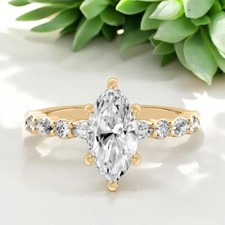 14K Gelbgold Ring 1,60 Ct IGI