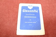 Urkunde / Zeugnis 1953