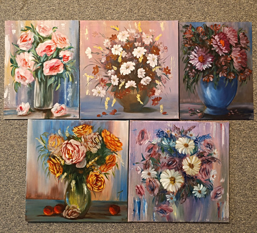 Teiliges blumenbilder set - 5-teiliges, blumenbilder-set