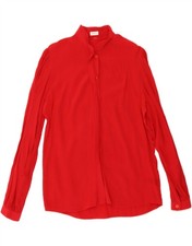Nadine H Damen Shirt Bluse UK 12 Medium rot gepunktet BY03