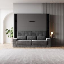 SMARTBett Schrankbett Set mit Sofa M1 180x200 + 2 Standregale inkl.LED 