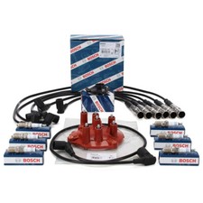 BOSCH Verteilerkappe Finger Kabelsatz 6x Zündkerze für MERCEDES W201 W124 M103