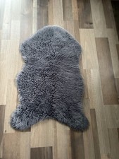 Fellteppich, dunkelgrau, Tukan, Deko Kunstfell Teppich, Ca. 80 x 50 cm, S. Foto