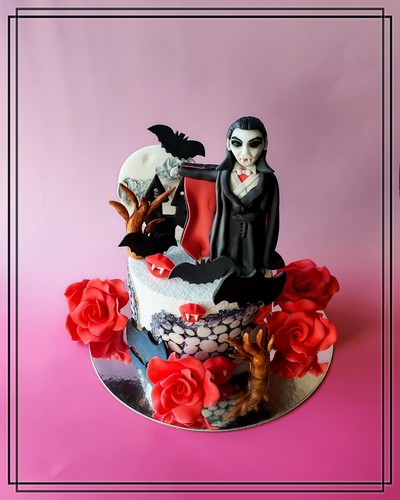 Vampir tortenfigur aus fondant - tortenfigur,