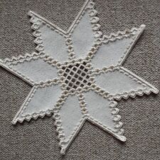 Weihnachtsstern  wie neu Hardanger Stickerei Stern Weihnachten beige