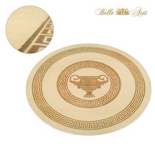 Mäander Teppich Rund 200x200