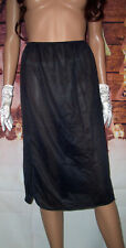 Sexy leicht transparenter Vintage Glanz Unterrock 52 schwarz Schlitz neu  (so17)