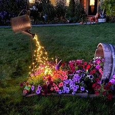Solar Gießkanne Lampe - Kupfer Gartenkunst für märchenhafte Nächte