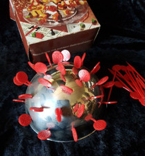 Partykugel Partypilz Käsepilz für Spieße  60 er /70 er Jahre 31 Häppchen Vintage