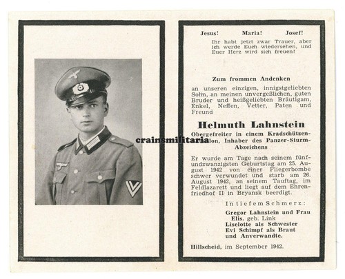 Orig sterbebild kradmelder - orig,