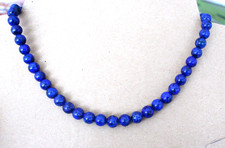 47 cm Lapislazuli Edelstein Kette , 8 mm, mit 925/Silber Verschluss ( K-49 )