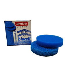 Amtra biocell Filterschwamm f. Eheim 2215 u. ecco Filtermatte blau Ø 16cm 2Stück